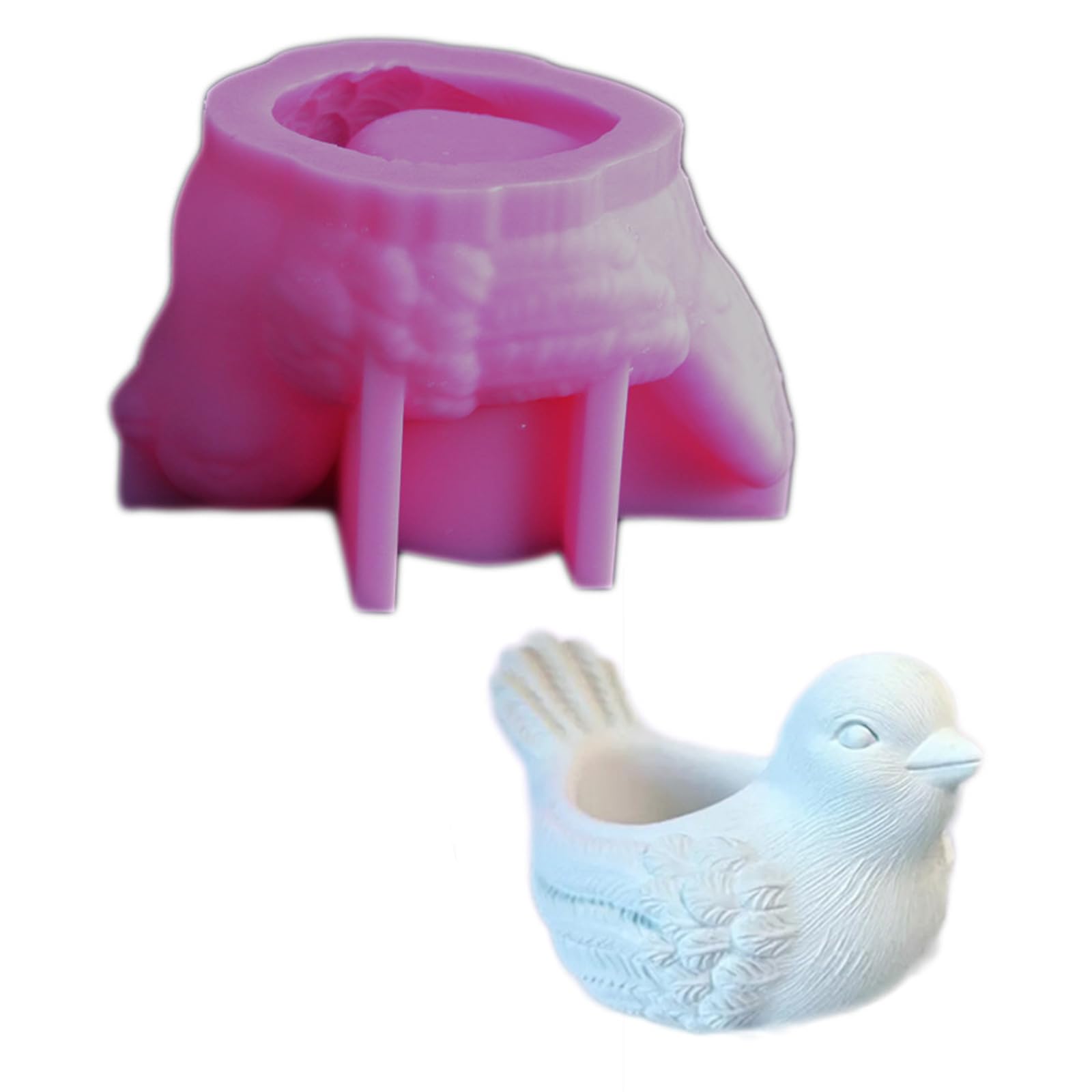 Accessoire silicone pour pots oiseau 3D durable et flexible