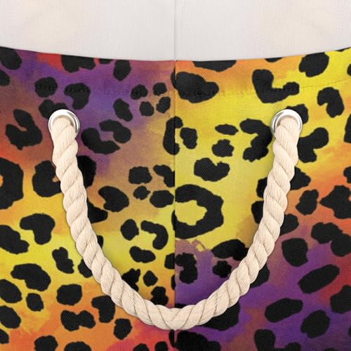 Panier à linge pliable léopard pour éliminer le désordre - 4