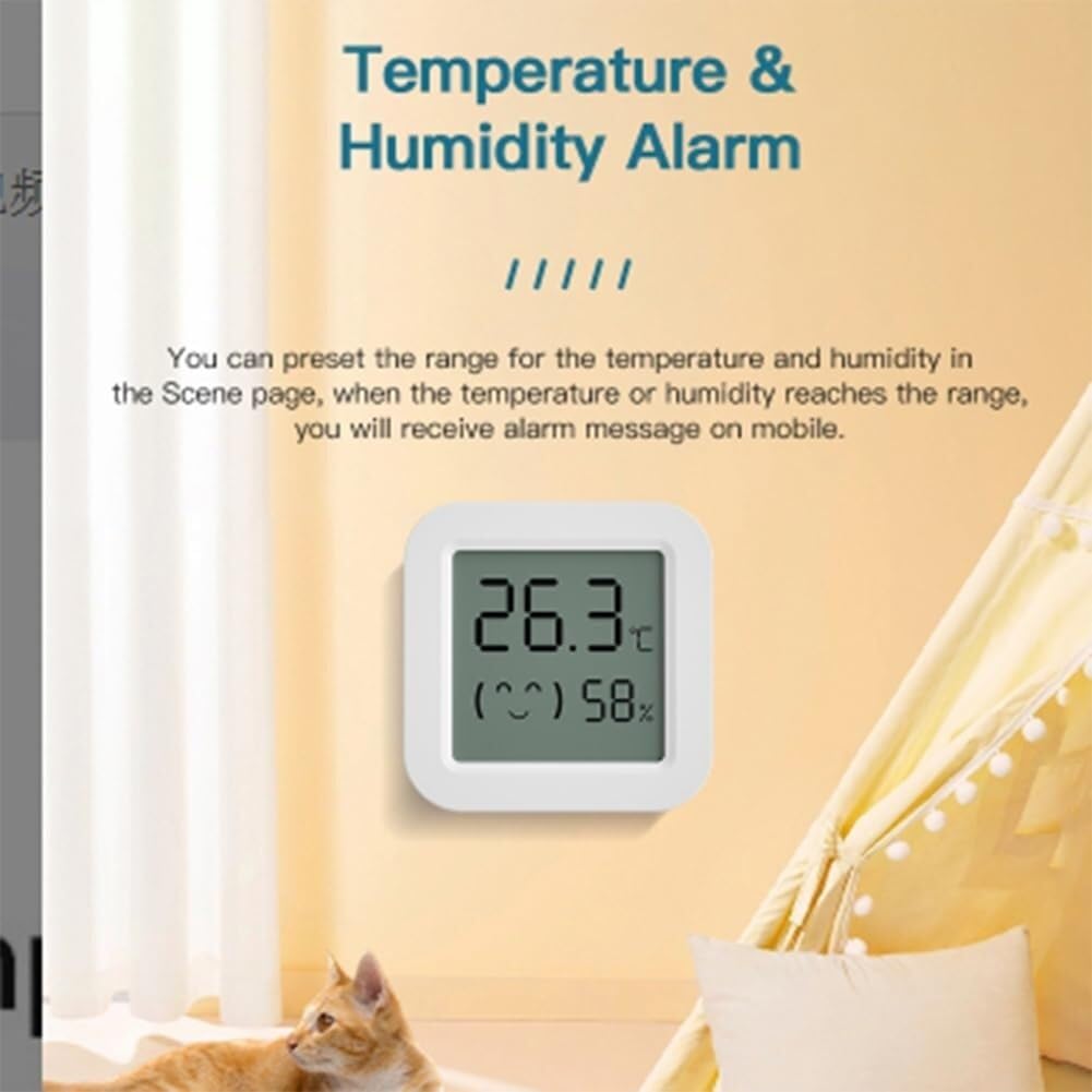 Sensor de temperatura y humedad Tuya Zigbee, minipantalla LCD digital, aplicación de control remoto, higrómetro