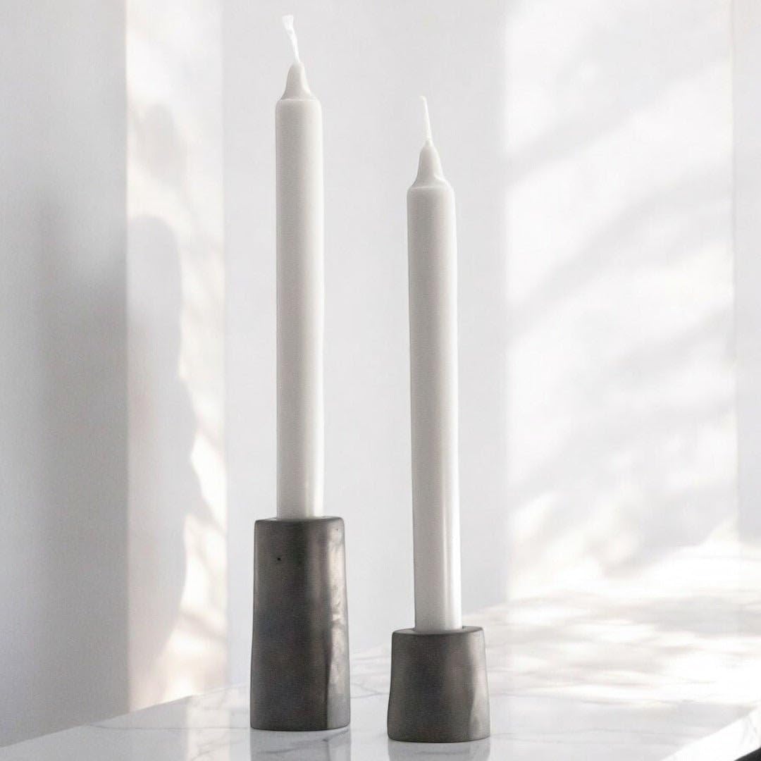 Stella Stabkerzenhalter 2er Set Grau & Anthrazit