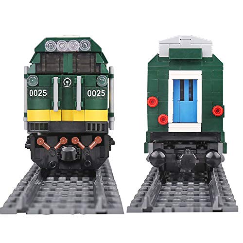 Brigamo Bouwstenen trein op afstand bestuurbare diesellocomotief met motor, servo & 2,4 GHz afstandsbediening en rails… - Image 8