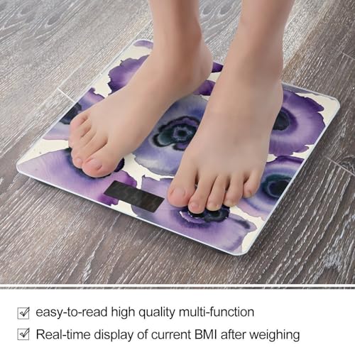 Báscula digital de baño con pantalla LED y plataforma 10 in×10 in miniatura 5