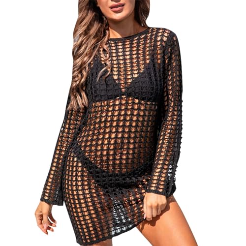 Vestido de playa largo de crochet para lucir en el chiringuito este verano