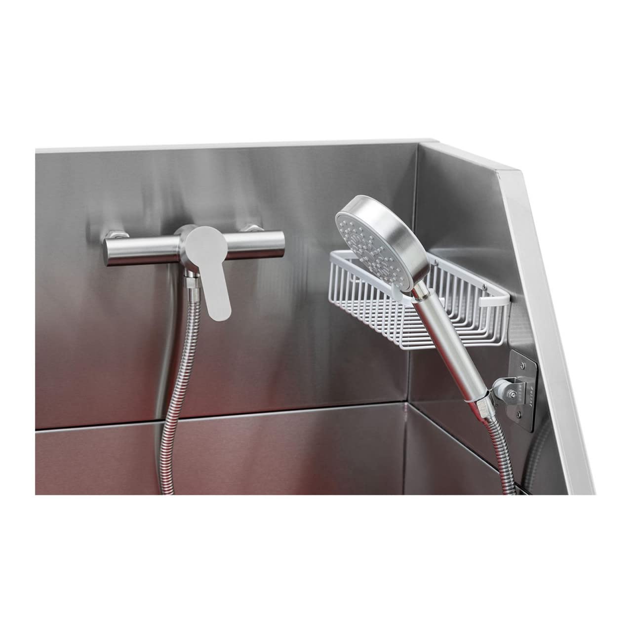 Physa PHY-PWS-03 Baignoire pour chien jusqu'à 60 kg avec escalier en acier inoxydable