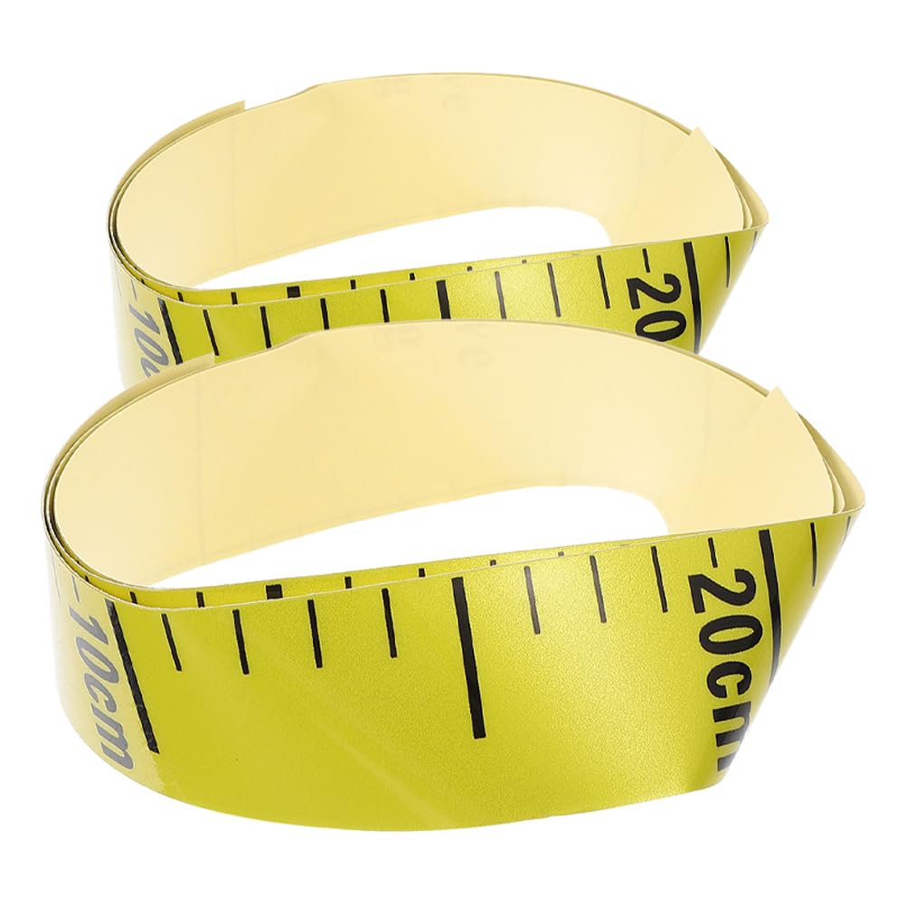 2piezas Escala Agua Cinta Métrica Autoadhesiva Amarillo Regla Adhesiva Útil Para Medir De Agua Tanques