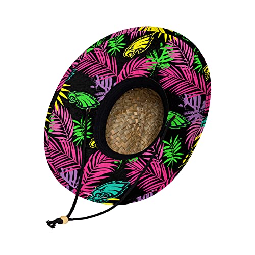 Image of FOCO Men's NCAA College Team Logo Floral Straw Sun Hat