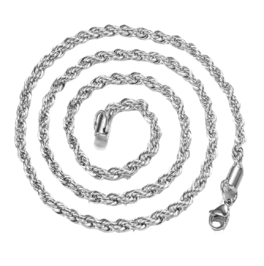 Amazon.com: LRGKMCWTOB Fashion 925 Sterling Silver Rope Chain