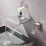 Waterfall Wall Mount Faucet Bathroom Bathtub Tub Faucet Single Handle Tub Filler Bathroom Sink Faucets Rough-in Valve Included