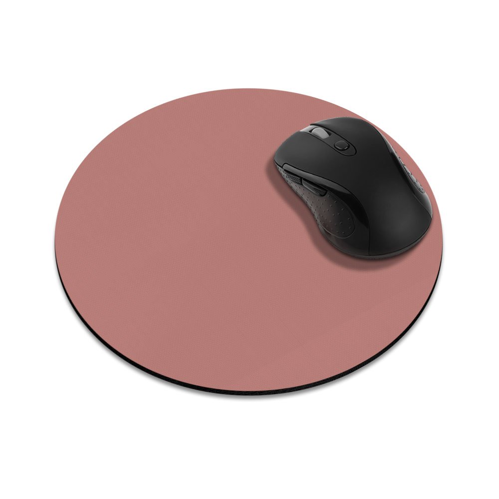 Non-Slip Round Mousepad, Solid Rose Gold Mouse Pad for Home, Office and Gaming Desk