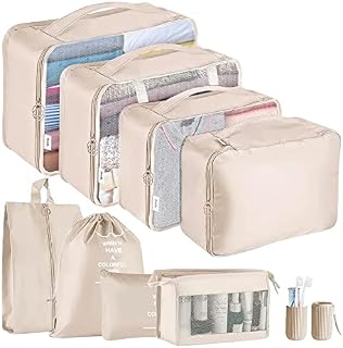 Jsdoin Packing Cubes for Suitcase,9PCS Travel Luggage Packing Organizers for Backpack, Waterproof Travel Essentials Bag, Travel Accessories(Black)
