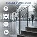 IDEALHOUSE 4 Step Outdoor Stair Handrail Kit, Black Aluminum & Iron Construction for Porch Steps, Easy Tool-Assembly Safety Railing, All Hardware & Gloves Included (1 Pack)
