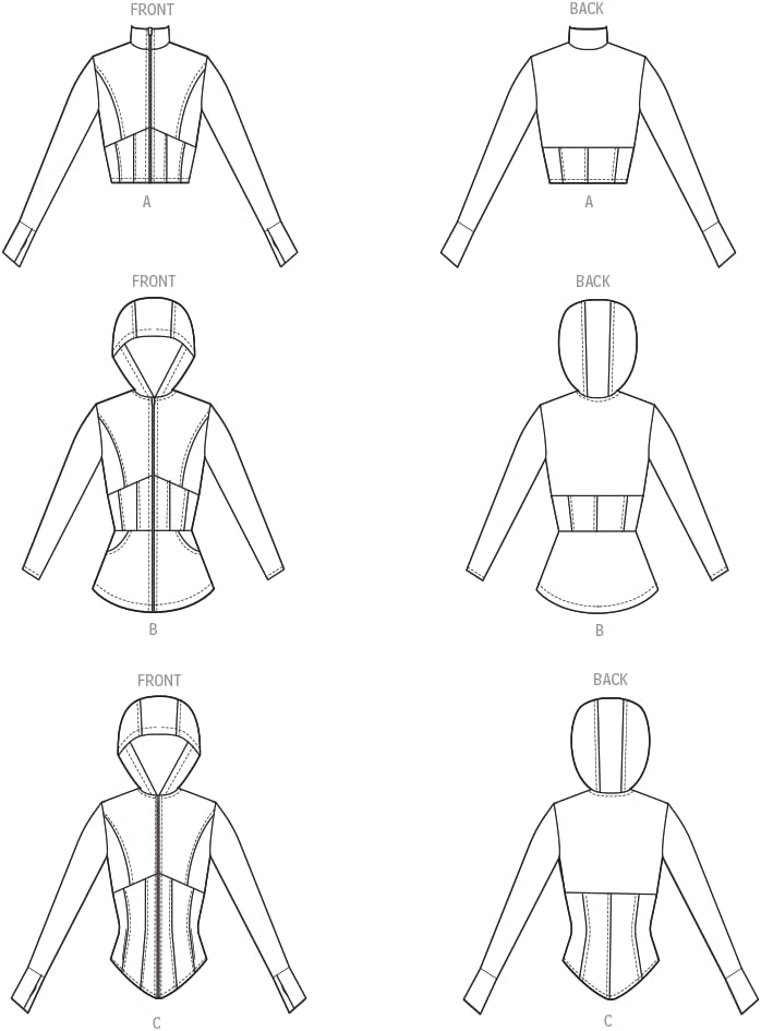 McCall's Misses' Knit Corset Style Jacket Sewing Pattern Kit, Design Code M8365, Sizes 12-14-16-18-20