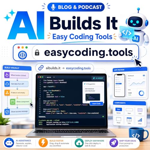 『AI Builds It: Easy Coding Tools』のカバーアート