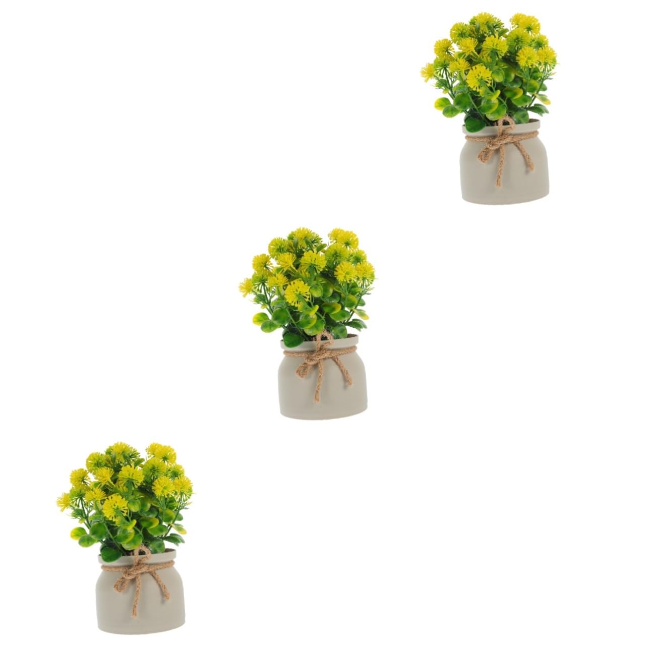 ABOOFAN 3st Löwenzahn Kleiner Bonsai Anlage Lebensechter Kleiner Bonsai Simulation Topfblume Kunstblumen Im Topf Gefälschte s Kleine -verzierung Kunststoff Büro Pflanze Zubehör