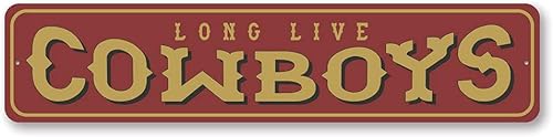 Vista 5 de Long Live Cowboys, cartel de jinete de caballo, estilo Old Western, Country Life, decoración de casa de campo, decoración de casa de campo, letrero