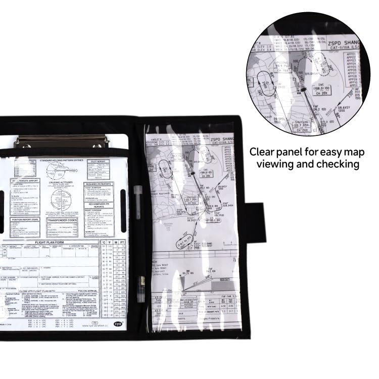 Porta rodilla piloto CYA VFR IFR Trifold profesional miniatura 4