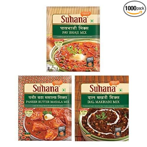 Spice Mixes - Paneer Butter Mix - Pav Bhaji Mix & Dal Makhani Mix - Combo of 3
