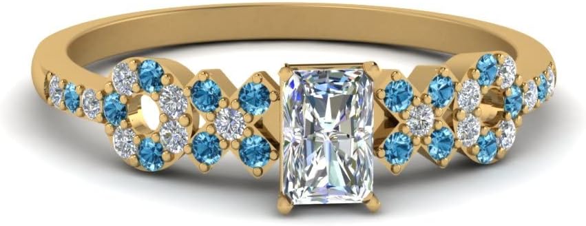 Choose Your Gemstone Beautiful XO Design Diamond CZ Ring Yellow Gold Plated Radiant Shape Side Stone Engagement Rings Minimal Modern Design Birthday Gift Wedding Gift US Size 4 to 12