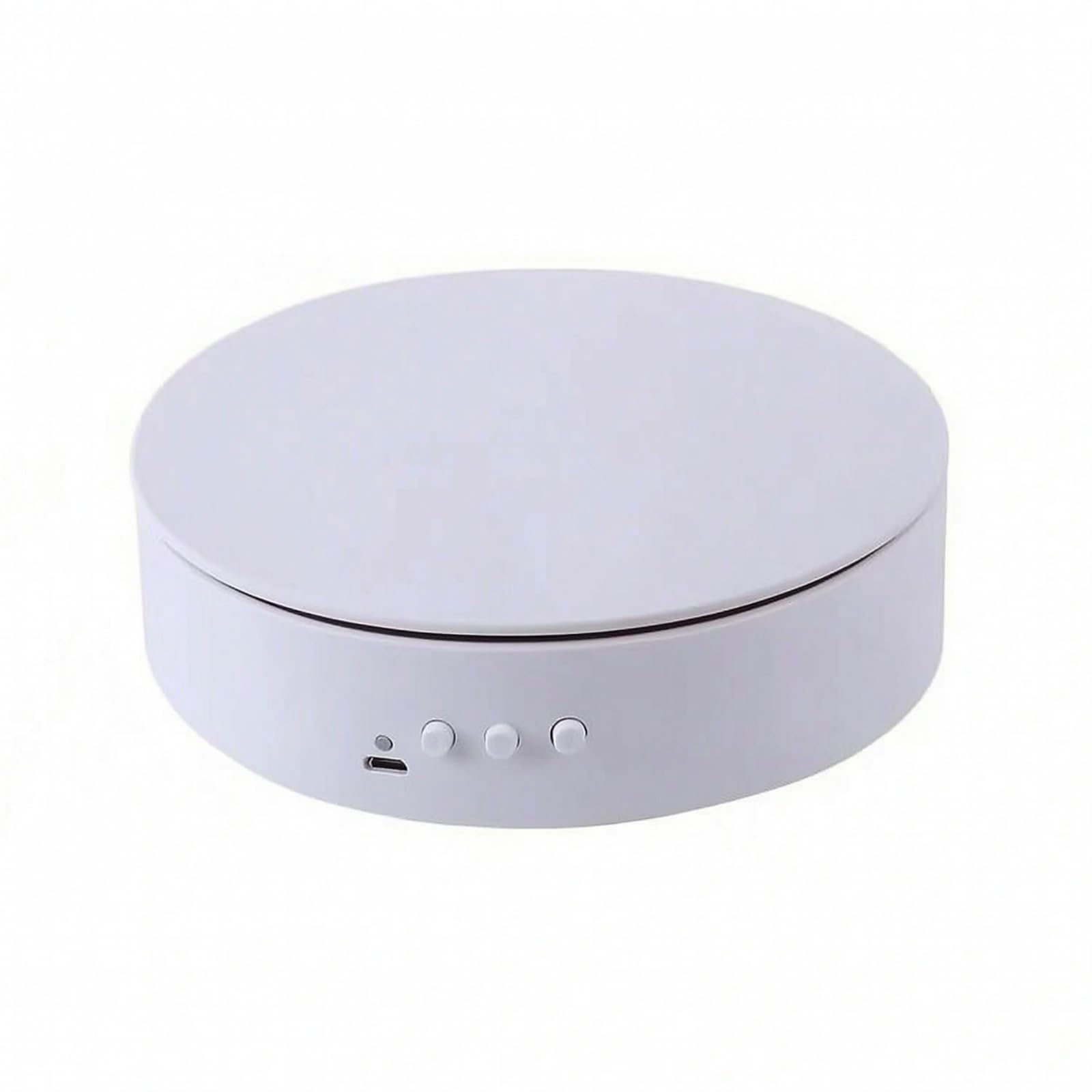 Base Rotante Elettrica Regolabile, Bianco Satinato, Diametro 15 Cm