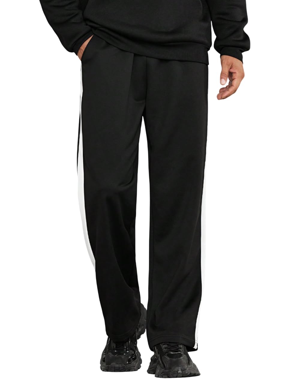 Mens Solid Polyester Straight Fit Track Pants with Drawstring Closure | Full Length Comfortable Fabric | Bottom Wear | Ideal for Gym, Running and Travel-image-9