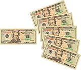 AvailableGame 20 Dollars Play Money for Games, Monopoly Prop Paper Copy Money Double-Sided Printing 100 pcs $2,000 Educational Twenty Dollar Bills Copy Money Stack for Kids