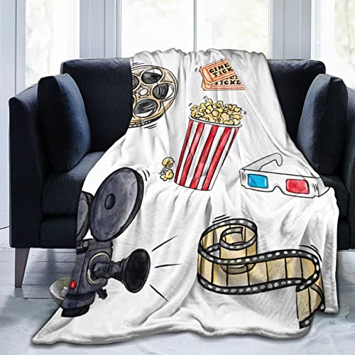 3D Popcorn Film Throw Blanket For Kids Baby Soft Fleece Blanket For Adults Men,Throw (50"" X 60""),Twin (60"" X 80"") #TOP5