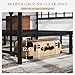 SHA CERLIN 14'' Queen Size Metal Platform Bed Frame/Victorian Headboard and Footboard/Steel Slats Mattress Foundation for Storage/No Box Spring Needed/Noise Free/Black