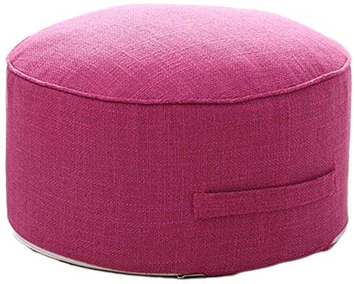 Tabouret repose-pieds DASHADAO petit pouf de salon déhoussable et lavable de taille 40cm