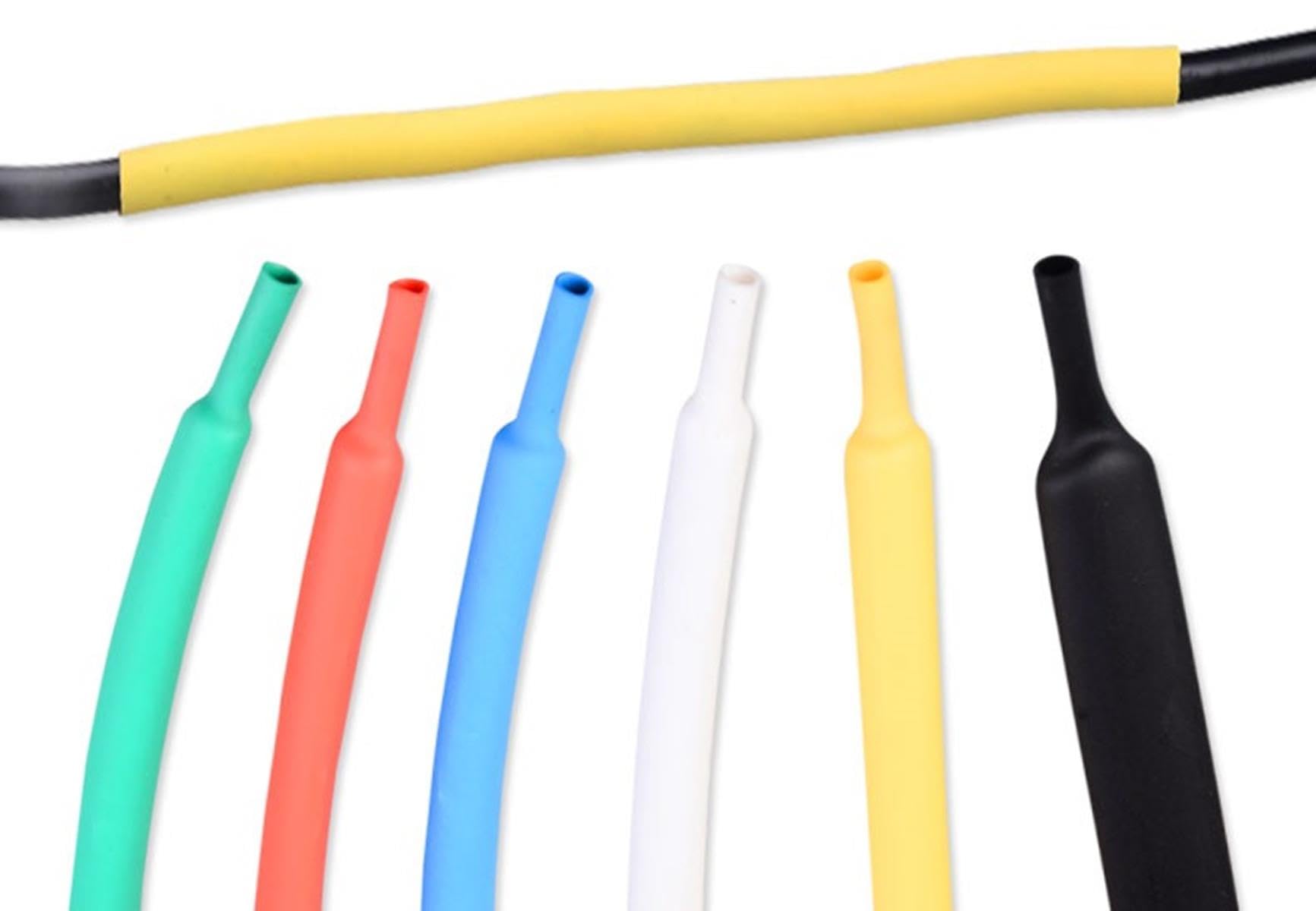 120 150 180MM Guaina termorestringente in poliolefina 2:1 Guaina termorestringente Bianco Rosso Giallo Blu Verde Trasparente Nero-Nero,120 mm