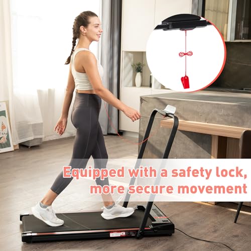 LIKESPORTING loopband inklapbaar, een opvouwbare platte loopbanden voor huishoudelijk gebruik, met een maximale snelheid van 12km/u, uitgerust met een afstandsbediening en LED-scherm - Afbeelding 7
