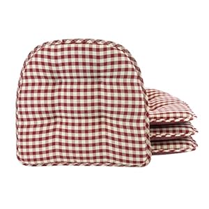 Klear Vu Omega Stuhlkissen Ginghamrot, 4 Stück
