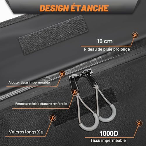 Coffre de toit de voiture pliable haut de gamme imperméable