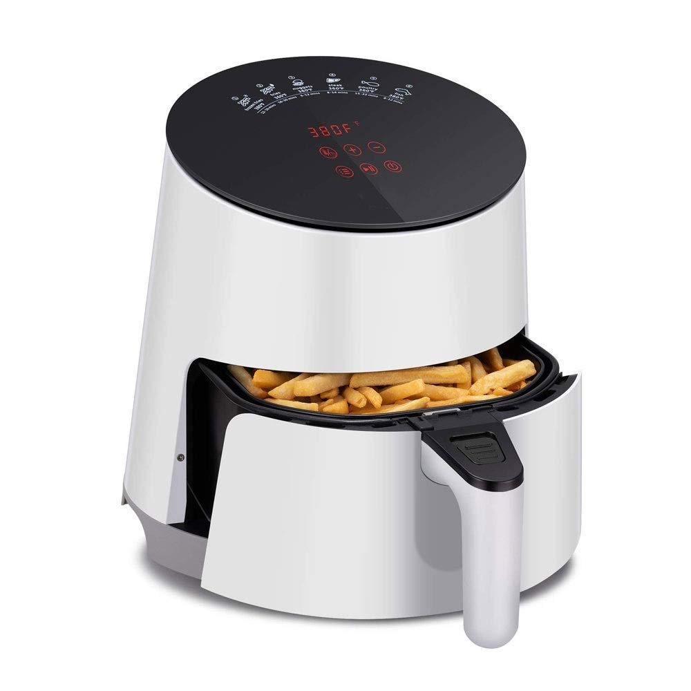Forno friggitrice ad aria calda antiaderente, friggitrici ad aria calda grandi e veloci e fornello senza olio con preimpostazioni, touchscreen LED (per dita bagnate)/arrostire/cuocere/mantenere al