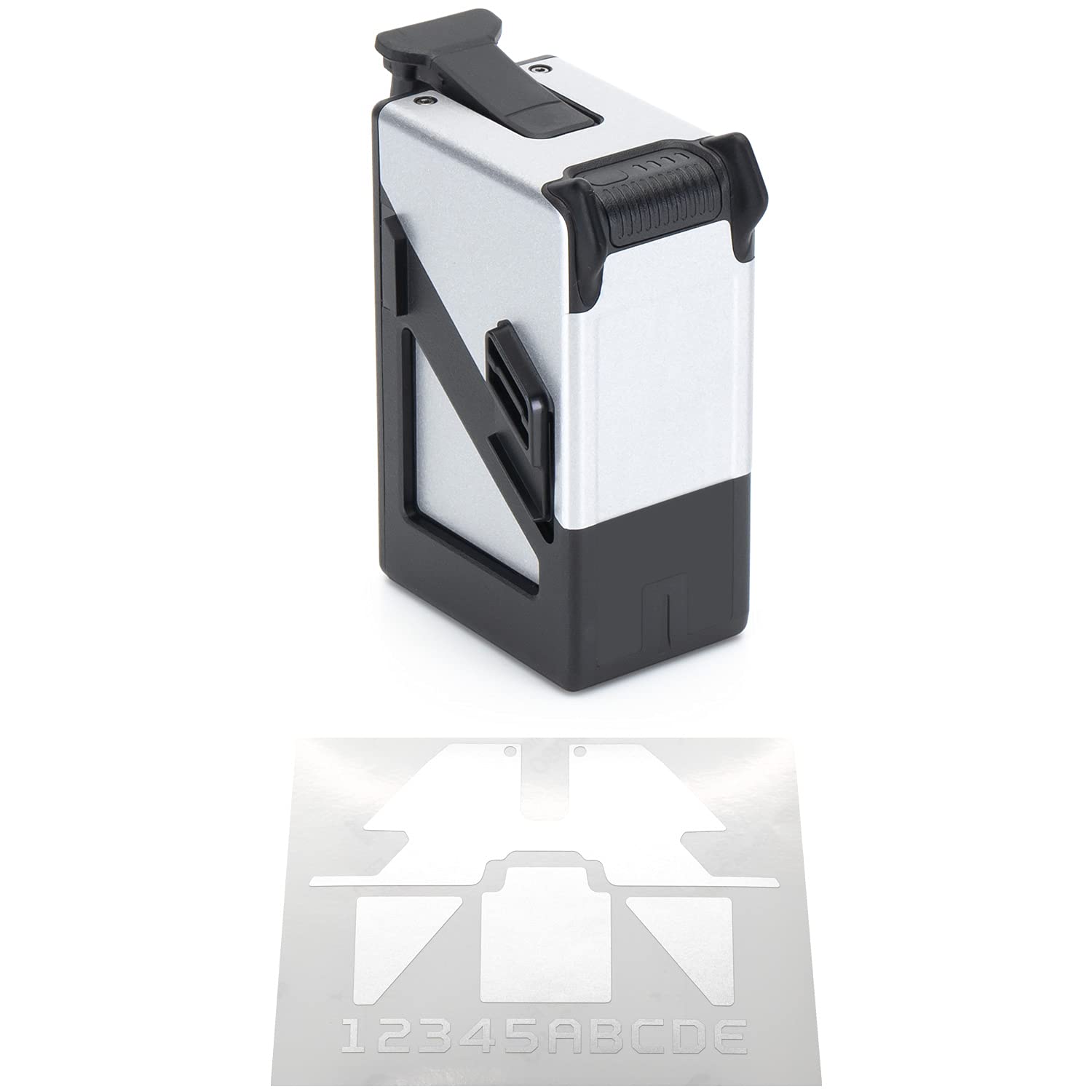 WRAPGRADE Skin Compatible with DJI FPV | One Battery (AIRFORCE SILVER)
