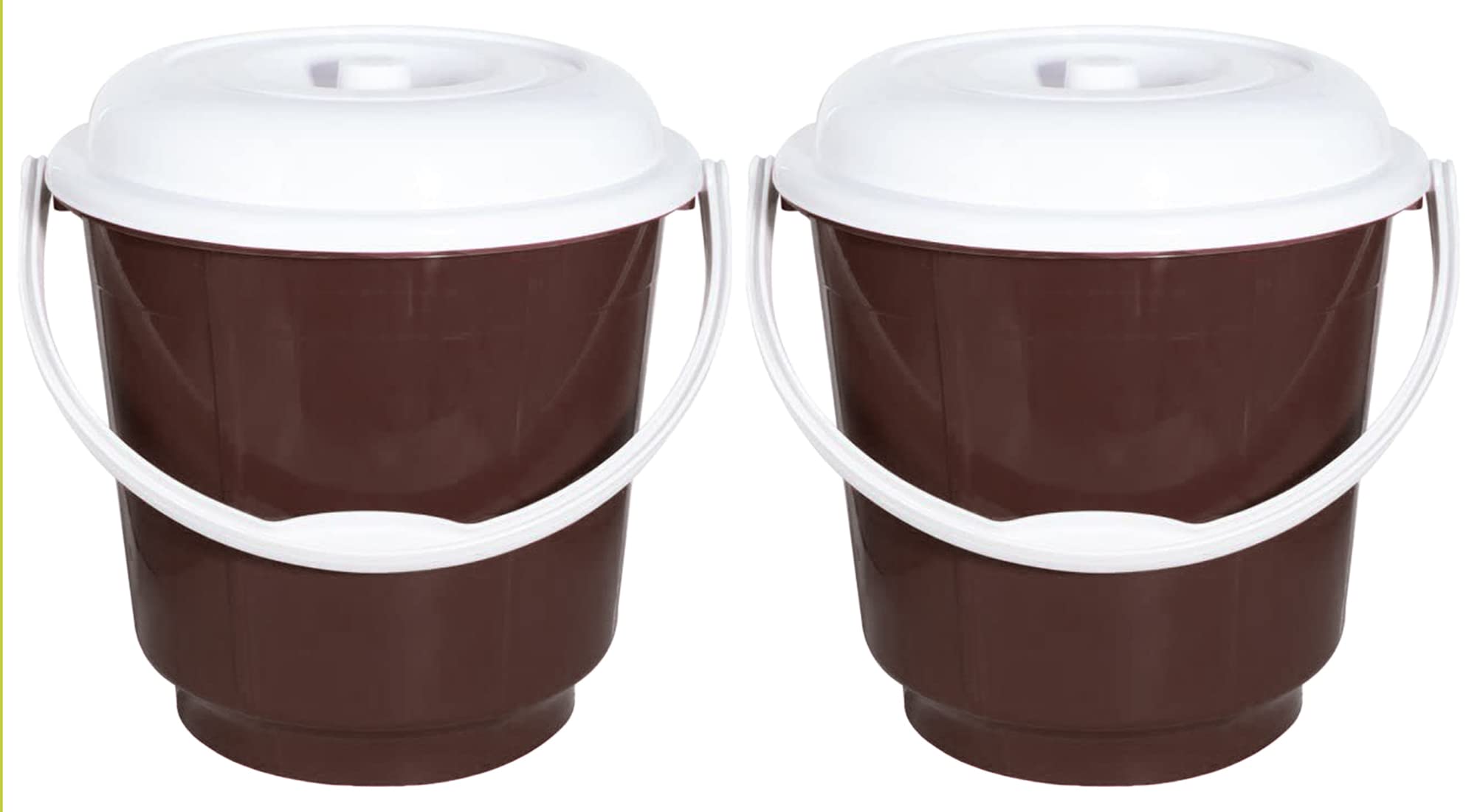 Heart Home Unbreakable Virgin Plastic Bucket with Lid For Home/Kitchen/Office, 18Ltr.- Pack of 2 (Brown)-47HH01168 (B09NGZWHJT) Amazon Price History, Amazon Price Tracker
