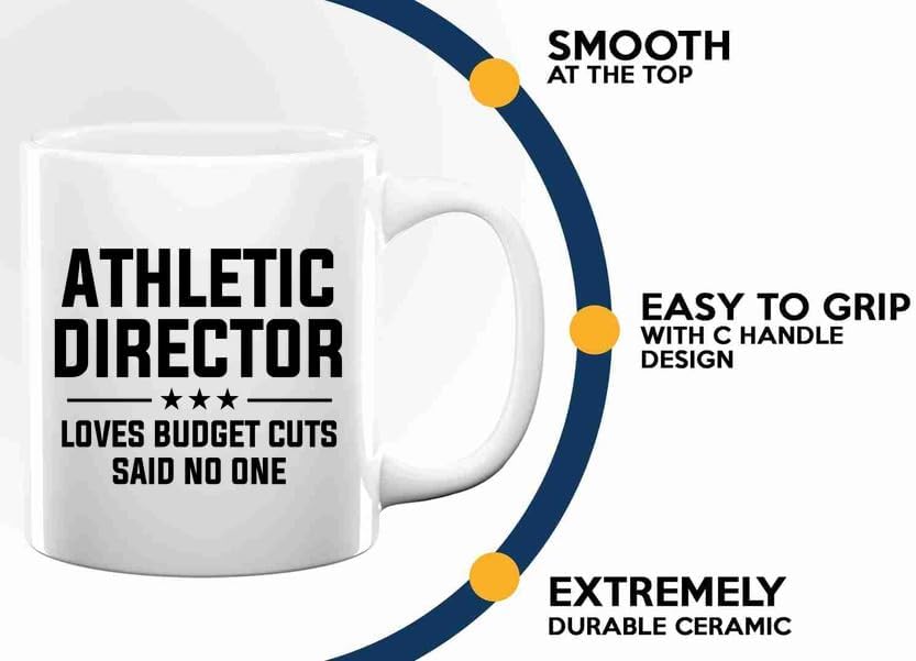 Athletic Director Coffee Mug 11oz White -Loves budget cuts - Sport lovers Athletic Director Healthy Gymnastics Pro Player Exercise Athlete image 5
