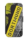 aina Kompatibel mit Huawei P30 Lite Flipcase Handytasche Hülle mit Magnetverschluss auffklappbar Dortmund Skyline Motiv Bild