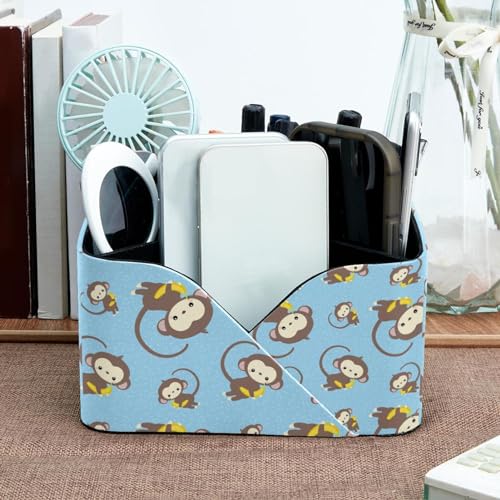 Porte-crayons Little Monkey compact à 4 compartiments de rangement - 7