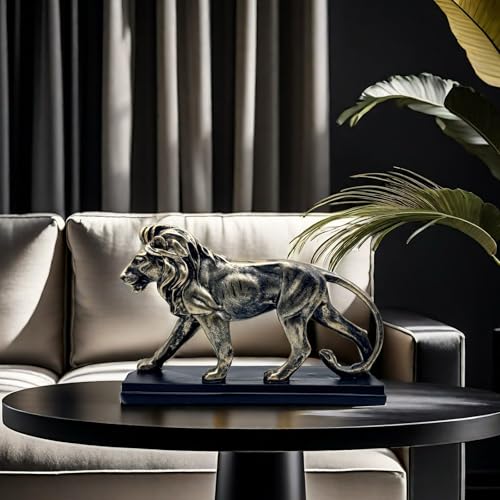 Estatua de León de Resina de 10 Pulgadas para Decoración miniatura 2