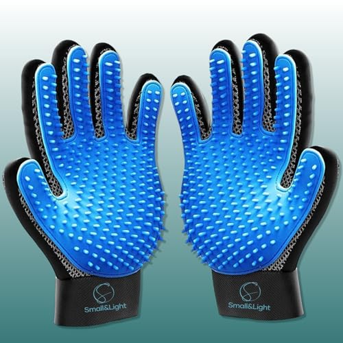 1 Pair Pet Grooming Glove/Pet Brush Glove Hair Removal Mess-free Grooming with 260 TipsDog, Cats, Rabbits & Horses with Long/Short/Curly Hair … (Blue) 1 Pair Pet Grooming Glove/Pet Brush Glove Hair Removal Mess-free Grooming with 260 TipsDog, Cats, Rabbits & Horses with Long/Short/Curly Hair … (Blue)