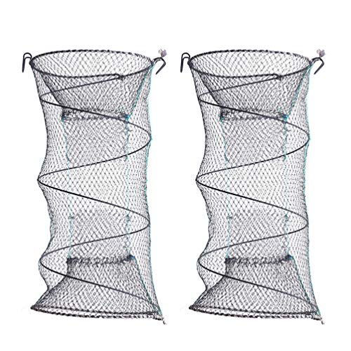 BESPORTBLE Redes de pesca para castiços, armadilha de caranguejo, lagosta, camarão, rede dobrável de