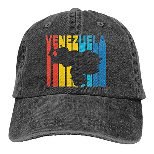 tyui7 Venezuela Retro, Estilo de los años 70, para Mujer, Vaqueros Ajustables, Gorra de béisbol, Mezclilla Jeanet, Gorra para el Sol