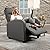 Flamaker Fabric Recliner Chair Massage Recliner Sofa Chair Adjustable Reclining Chairs Home Theater Single Modern Living Room Recliners with Thick Seat Cushion and Backrest by Flamaker