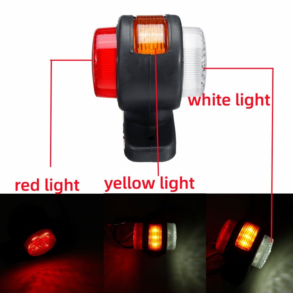 4PCS 12V-24V Umriss Seite Marker Blinker Freiheit Licht Anzeige Gummi Lampe Anhänger Lkw Caravan van