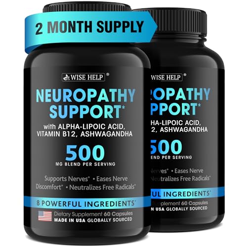 Neuropathy Support Natural Nerve Discomfort Relief - Made in USA - Nerve Antioxidant for Trigeminal Neuralgia, Diabetic & Peripheral Neuropathy - Hands, Neck, Feet & Toes Treatment Formula - Pack of 2