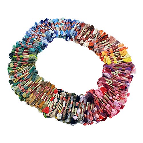Embroidery Floss, Cross Stitch Thread For Sewing And Hand Craft Embroidery | Suitable For Bracelet Thread Making | Set Of 447 Skeins Rainbow Color Cotton Strings #TOP1
