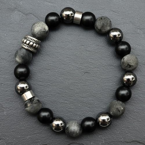 Image of THE MEN THING Natural Stone Bracelets - Adjustable Beaded Wristwear for Men & Boys (Multi-Design Collection)