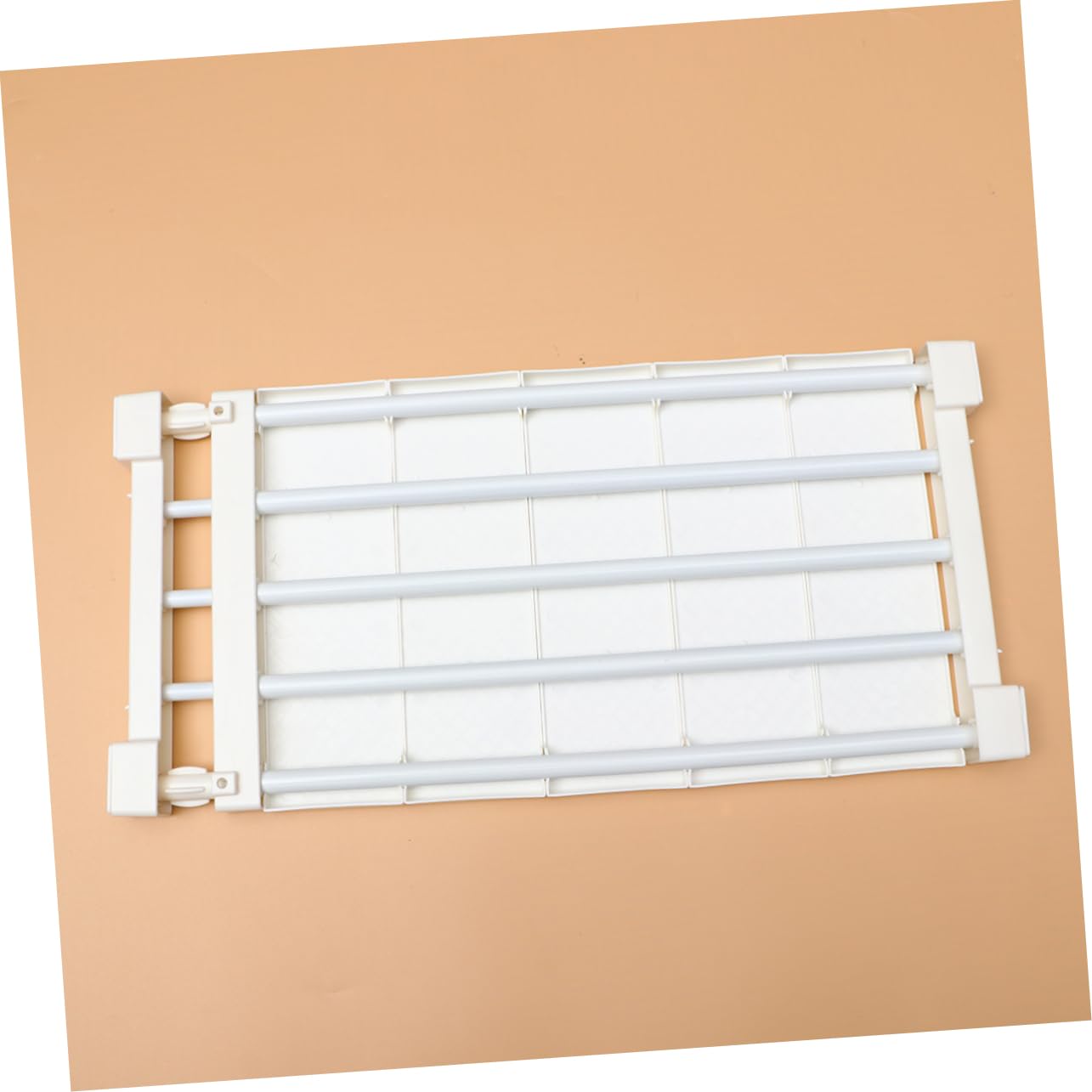 KOMBIUDA Adjustable Shelf Divider for Wardrobe Storage Plastic Closet Organizer Rack Expandable Separator for Cabinet Kitchen Bathroom Sturdy Easy Installation White