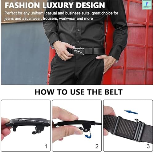 FLOMBIFY PU Leather Men's Belt with Buckle - Image 8