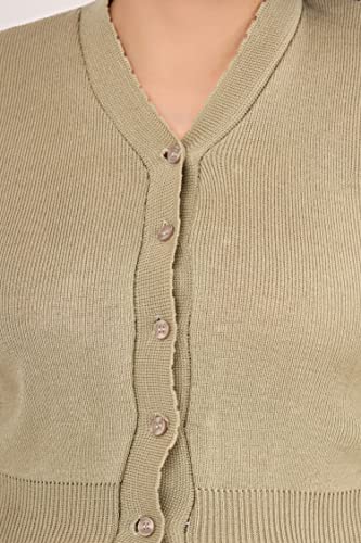 Image of Women Winter Wear V-Neck Half Sleeves Regular Fit Woollen Blouse